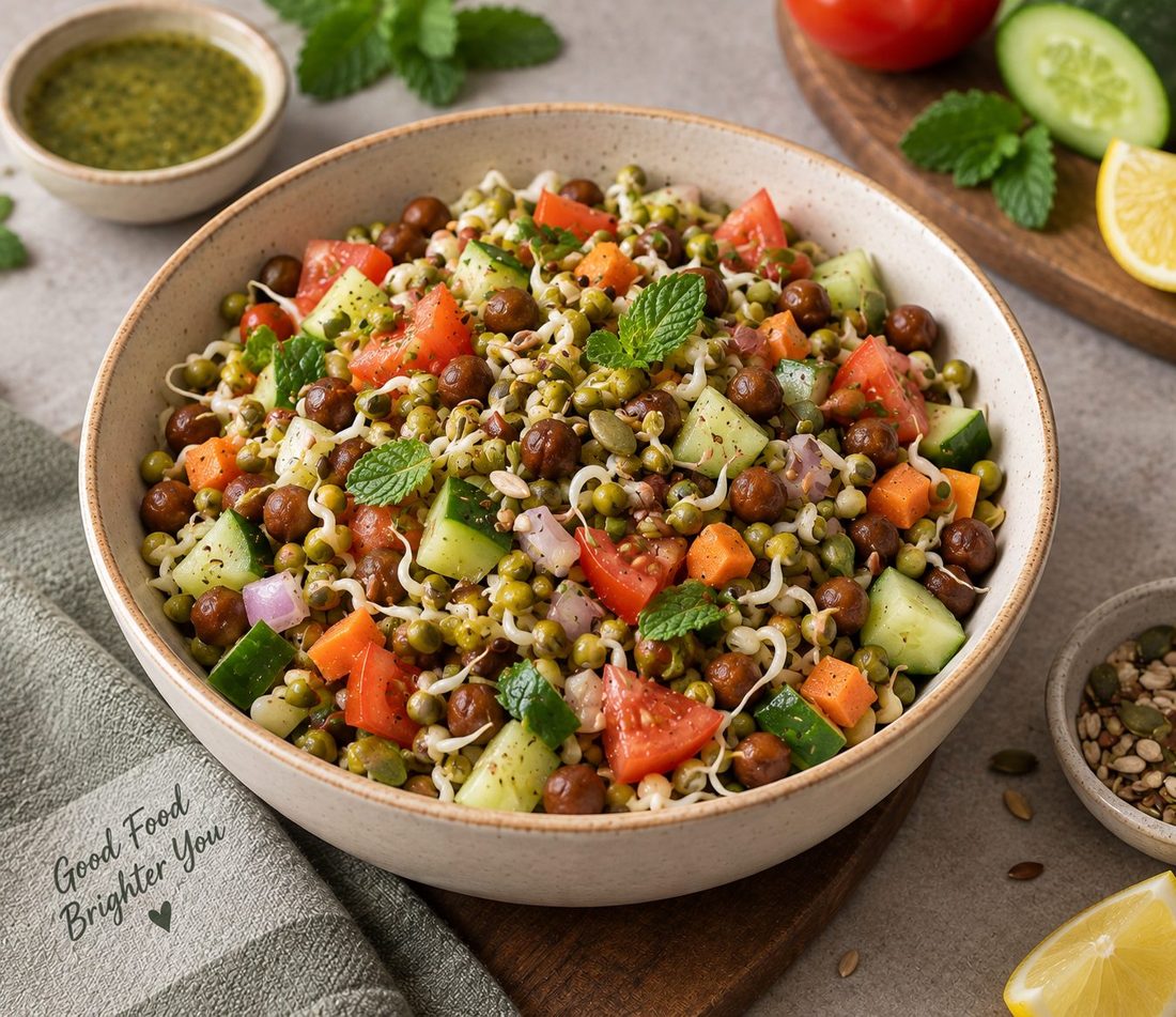 Fresh sprouts salad bowl